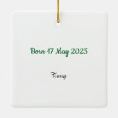 Personized Baby 1st Christmas Ornament セラミックオーナメント (裏面)