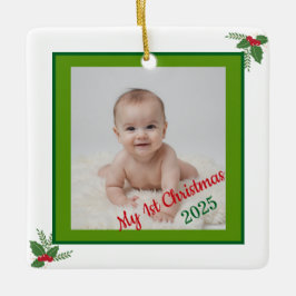 Personized Baby 1st Christmas Ornament セラミックオーナメント
