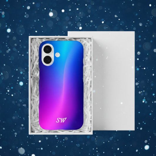 Personized Blue Modern iPhone Case Case-Mate iPhoneケース