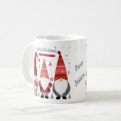 Personized Christmas Gnome Mug コーヒーマグカップ (正面左)