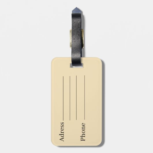 Personized Floral Luggage Tag ラゲッジタグ (裏面縦)