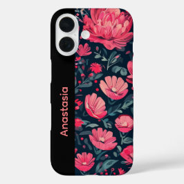 Personized Floral Pink iPhone Case iPhone 16ケース