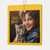 Personized Photo Christmas Keepsake Ornament セラミックオーナメント (左)