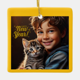 Personized Photo Christmas Keepsake Ornament セラミックオーナメント