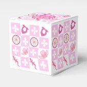 Personlalized Cowgirl Checkered Birthday Party フェイバーボックス (正面サイド)