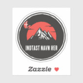 Personligt bynavn Danmark rundtデザイン シール (シート)