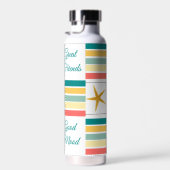 Personlizable "Just Beachy" Themed White ウォーターボトル (右面)