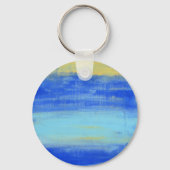 Personlized Button Keychain  "At the Beach" Blue キーホルダー (裏面)
