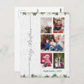 Personlized Merry Christmas Photo  ポストカード (正面/裏面)