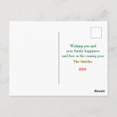 Personlized Merry Christmas Photo  ポストカード (裏面)