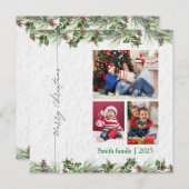 Personlized Merry Christmas Photo Card シーズンカード (正面/裏面)