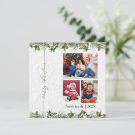 Personlized Merry Christmas Photo Card シーズンカード