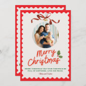 Personlized Merry Christmas Photo Card シーズンカード (正面/裏面)