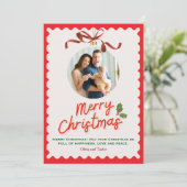 Personlized Merry Christmas Photo Card シーズンカード (スタンド正面)
