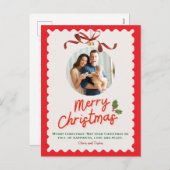 Personlized Merry Christmas Photo Card シーズンポストカード (正面/裏面)