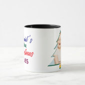 Personlized Photo Daniel's 1st Christmas Tree  マグカップ (中央)