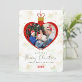 Personlized Photo Merry christmas & Happy New Year カード (スタンド正面)