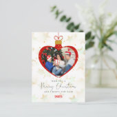 Personlized Photo Merry christmas & Happy New Year ポストカード (スタンド正面)