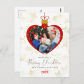 Personlized Photo Merry christmas & Happy New Year ポストカード (正面/裏面)