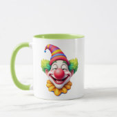 Personnage drôle, nez rouge, blagues, grimaces. マグカップ (左)