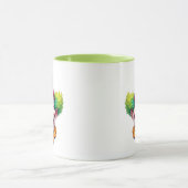 Personnage drôle, nez rouge, blagues, grimaces. マグカップ (中央)