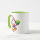 Personnage drôle, nez rouge, blagues, grimaces. マグカップ (正面左)