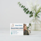 Personnalisable Pour Éducateur Canin Avec Photo 名刺 (スタンド正面)