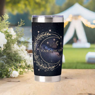 Personnalisé Lune Mystique et Ciel Étoilé 保温保冷タンブラー