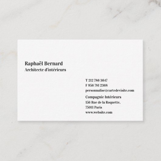 Personnalisé Moderne Professionnel Élégant Chic 名刺 (正面)