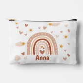 Personnalisée Arc-en-ciel et Cœurs  アクセサリーポーチ (正面)
