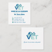 Personnalisée Vétérinaire Moderne Avec Logo スクエア名刺 (正面/裏面)