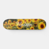 Personzed Sunflower Fieldフォトスケートボード スケートボード (横)