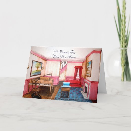 Perspecと描写される新しい家の中央政府スタイルへの歓迎 案内状 (正面)