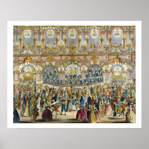 Perspective View of the Ballroom, constructed in t ポスター