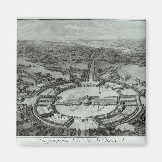 Perspective View of the Town of the Chaux, c.1804 マグネット (正面)