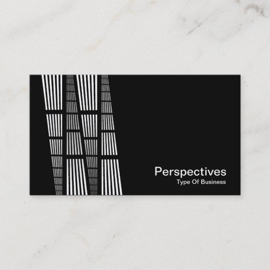 Perspectives v2 - 黒地に白 名刺 (正面)