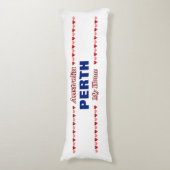 PERTH -マイホーム-オーストラリア;赤とピンクのハート ボディピロー (正面縦)