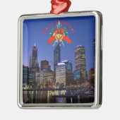 Perth, Australia cityscape photograph メタルオーナメント (左)