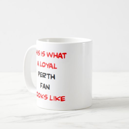perth fan, loyal コーヒーマグカップ (正面左)