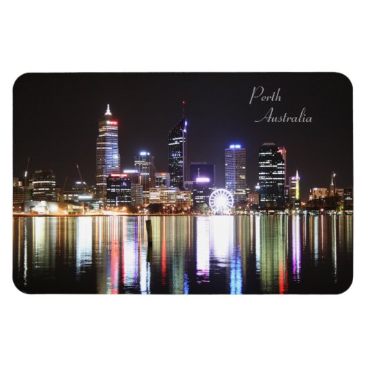 Perth Night Skyline, Australia – マグネット (横)