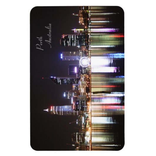 Perth Night Skyline, Australia – マグネット (縦)