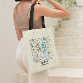 Perth, Scotland City Map Tote Ba トートバッグ