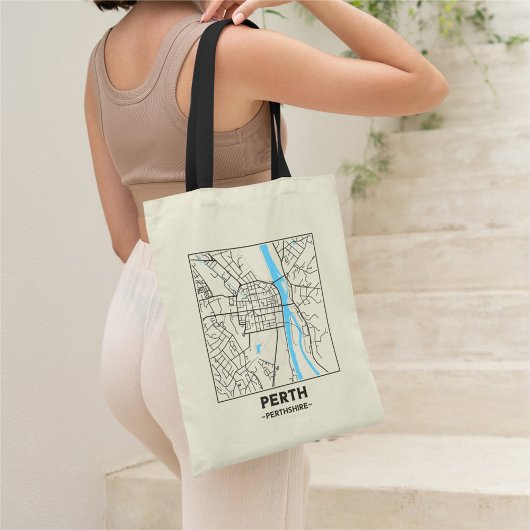 Perth, Scotland City Map Tote Ba トートバッグ
