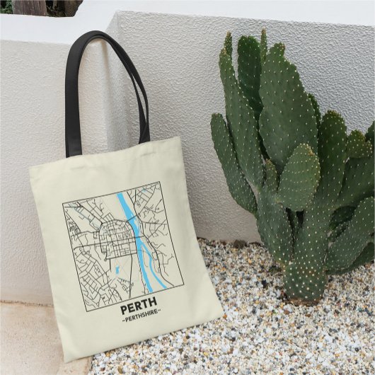 Perth, Scotland City Map Tote Ba トートバッグ