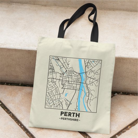 Perth, Scotland City Map Tote Ba トートバッグ