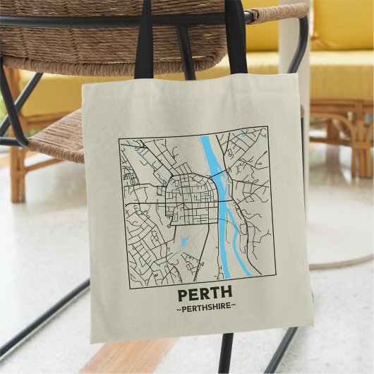 Perth, Scotland City Map Tote Ba トートバッグ