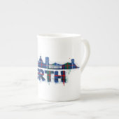 Perth Scotland Tartan Mug Scottish  ボーンチャイナマグカップ (正面右)