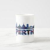 Perth Scotland Tartan Mug Scottish  ボーンチャイナマグカップ (正面)