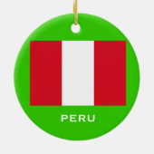 PERU*のカスタムな紋章付き外衣 セラミックオーナメント (裏面)