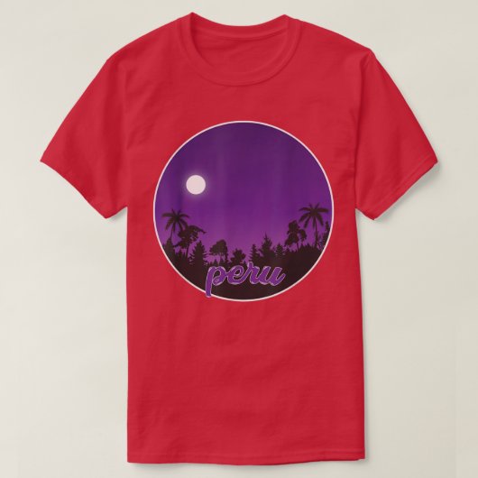 peru By night with Palms T-Shirt Tシャツ (デザイン正面)